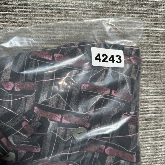 Impressions of California Shirt Women's L Black Short Sleeve Button Up Vintage - Picture 11 of 11